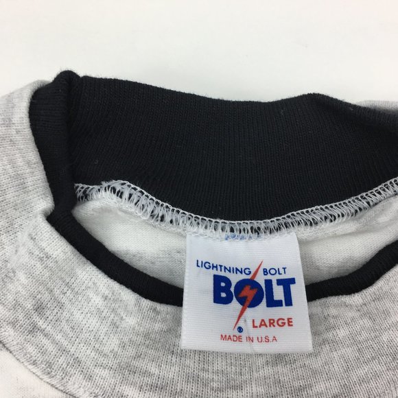 Lightening Bolt Mens Large Multicolor Striped Logo - Picture 8 of 9